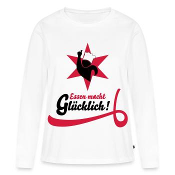 manger - T-shirt manches longues Premium bio Femme - blanc - Devant - Julia (174cm)
