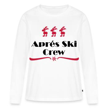 apres ski - Frauen Premium Bio Langarmshirt - Weiß - Vorne - Julia (174cm)