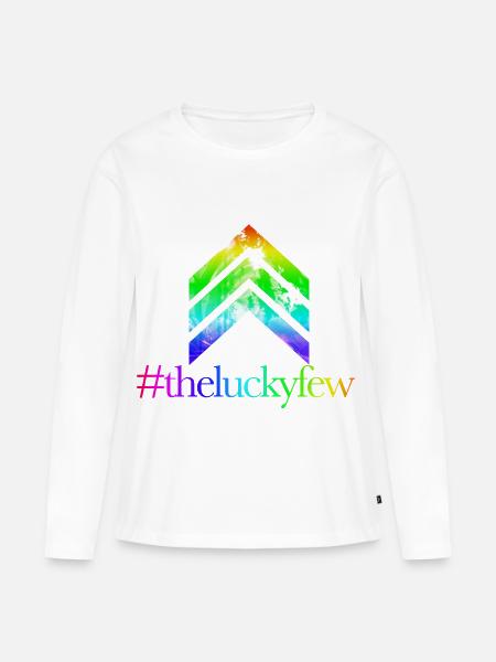 Regenbogenpfeile TheLuckyFew - Frauen Premium Bio Langarmshirt - Weiß