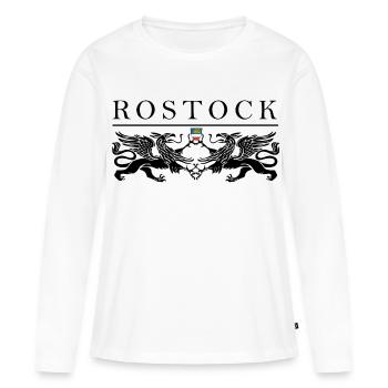Rostock Greif Doubles - T-shirt manches longues Premium bio Femme - blanc - Devant - Julia (174cm)