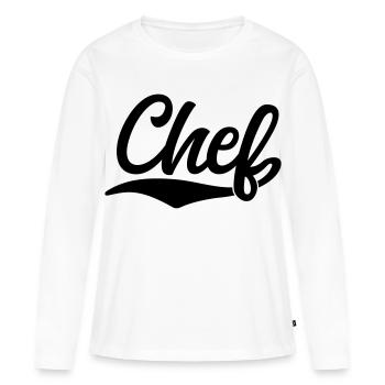 Chef - Frauen Premium Bio Langarmshirt - Weiß - Vorne - Julia (174cm)