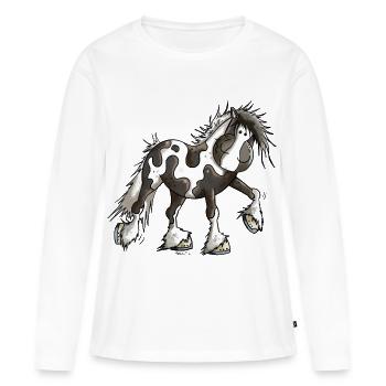 Taciana the Irish Tinker - Women's Premium Organic Long Sleeve Shirt - white - Front - Julia (174cm)