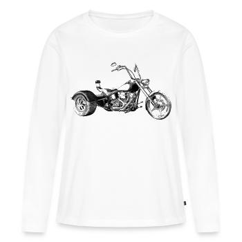 trike - T-shirt manches longues Premium bio Femme - blanc - Devant - Julia (174cm)