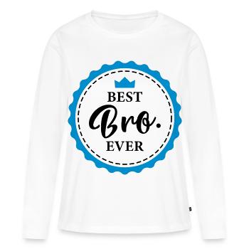 Frère - T-shirt manches longues Premium bio Femme - blanc - Devant - Julia (174cm)