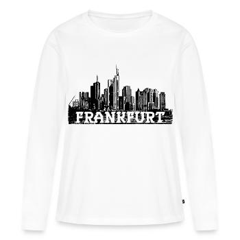 Frankfurt Skyline - Design - T-shirt manches longues Premium bio Femme - blanc - Devant - Julia (174cm)