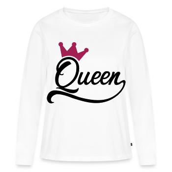 frauenpower - Frauen Premium Bio Langarmshirt - Weiß - Vorne - Julia (174cm)