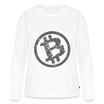 Millionnaire et banquier - T-shirt manches longues Premium bio Femme - blanc - Devant - Julia (174cm)