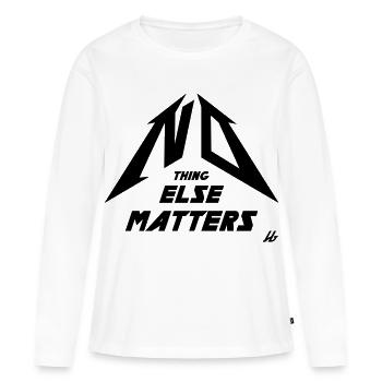 NO THING ELSE MATTERS - T-shirt manches longues Premium bio Femme - blanc - Devant - Julia (174cm)