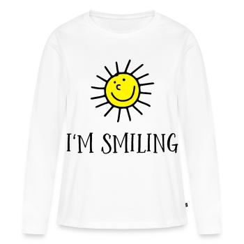 Cadeaux drôles pour les enfants - T-shirt manches longues Premium bio Femme - blanc - Devant - Julia (174cm)