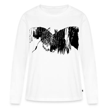 gorgeous tinker riding horses - Women's Premium Organic Long Sleeve Shirt - white - Front - Julia (174cm)