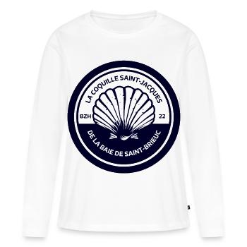 The Coquille Saint Jacques Bay of Saint-Brieuc - Women's Premium Organic Long Sleeve Shirt - white - Front - Julia (174cm)