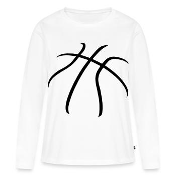 Panier - T-shirt manches longues Premium bio Femme - blanc - Devant - Julia (174cm)