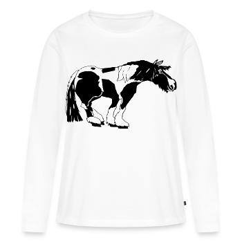 funny Tinker, Tinker Spot, Gipsy Horse - Women's Premium Organic Long Sleeve Shirt - white - Front - Julia (174cm)
