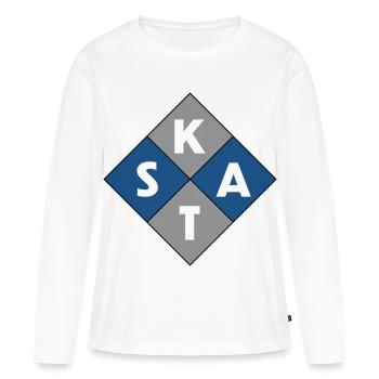 Skat the card game - Women's Premium Organic Long Sleeve Shirt - white - Front - Julia (174cm)