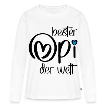 Geschenke für Opi - Frauen Premium Bio Langarmshirt - Weiß - Vorne - Julia (174cm)
