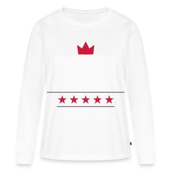 Chef étoilé - T-shirt manches longues Premium bio Femme - blanc - Devant - Julia (174cm)