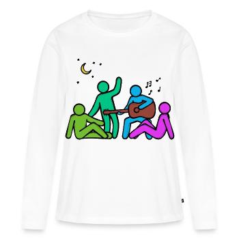 Les meilleurs amis amis amitié - T-shirt manches longues Premium bio Femme - blanc - Devant - Julia (174cm)