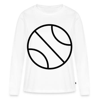 Balle - T-shirt manches longues Premium bio Femme - blanc - Devant - Julia (174cm)