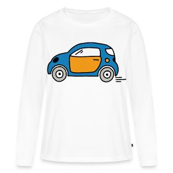 Auto - Frauen Premium Bio Langarmshirt - Weiß - Vorne - Julia (174cm)