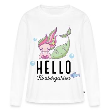 Kindergarten - Frauen Premium Bio Langarmshirt - Weiß - Vorne - Julia (174cm)