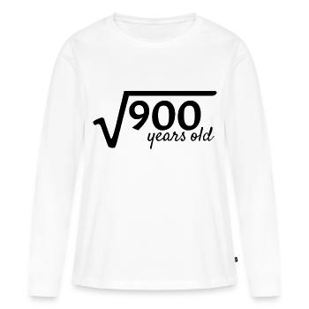 30 ans - T-shirt manches longues Premium bio Femme - blanc - Devant - Julia (174cm)