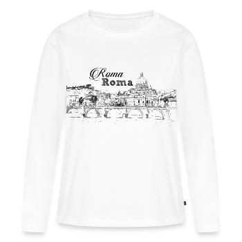 Rome - T-shirt manches longues Premium bio Femme - blanc - Devant - Julia (174cm)