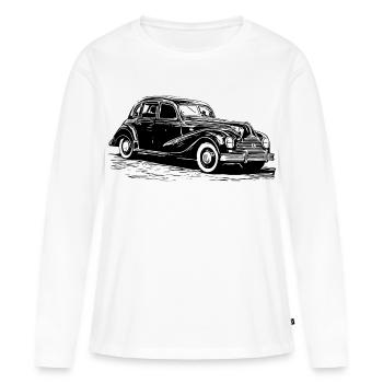 EMW 340/2 break - T-shirt manches longues Premium bio Femme - blanc - Devant - Julia (174cm)
