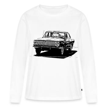 GAZ-24 Volga - T-shirt manches longues Premium bio Femme - blanc - Devant - Julia (174cm)