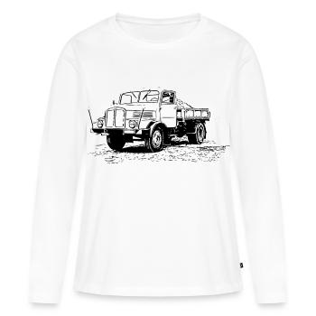 IFA H3 Kipper - Frauen Premium Bio Langarmshirt - Weiß - Vorne - Julia (174cm)