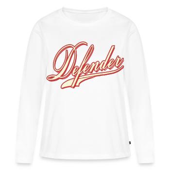 defender defense defender player football shirt cap - Women's Premium Organic Long Sleeve Shirt - white - Front - Julia (174cm)