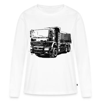 KAMAZ - КАМАЗ Kipper - Frauen Premium Bio Langarmshirt - Weiß - Vorne - Julia (174cm)