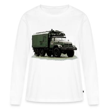 ZIL 131 KO - T-shirt manches longues Premium bio Femme - blanc - Devant - Julia (174cm)