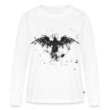 Eagle Grunge Look - T-shirt manches longues Premium bio Femme - blanc - Devant - Julia (174cm)