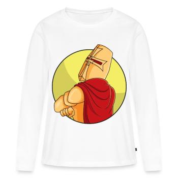 Stubborn Crusader - Women's Premium Organic Long Sleeve Shirt - white - Front - Julia (174cm)