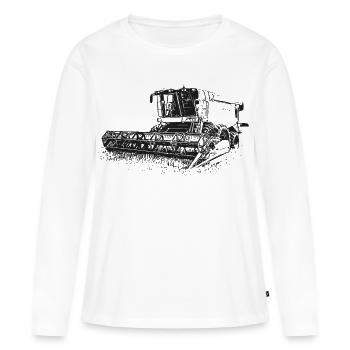 Combine Harvester Lexion 550 - Women's Premium Organic Long Sleeve Shirt - white - Front - Julia (174cm)