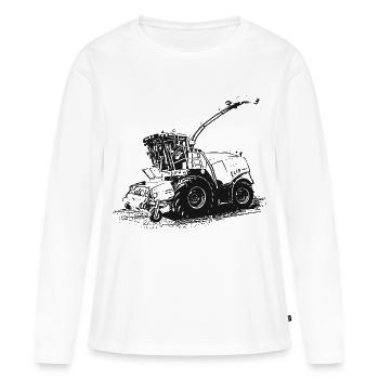 Jaguar 930 Combine Harvester - Women's Premium Organic Long Sleeve Shirt - white - Front - Julia (174cm)