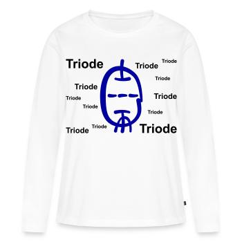 Calligraphic Style Triode with Text - Women's Premium Organic Long Sleeve Shirt - white - Front - Julia (174cm)
