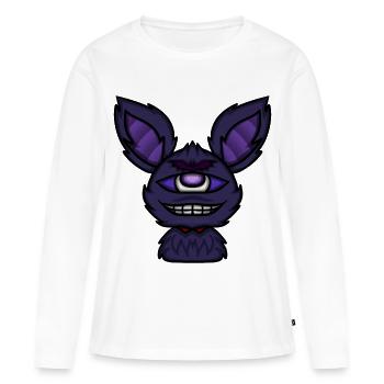 chauve-Cyclope ! By Pousse2Bambou ! - T-shirt manches longues Premium bio Femme - blanc - Devant - Julia (174cm)