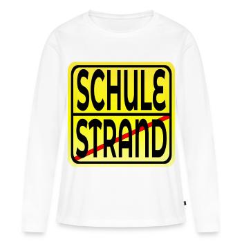 Ferienende Schulanfang - Frauen Premium Bio Langarmshirt - Weiß - Vorne - Julia (174cm)