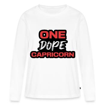 Capricorne Horoscope Sky Zodiac Déclaration - T-shirt manches longues Premium bio Femme - blanc - Devant - Julia (174cm)