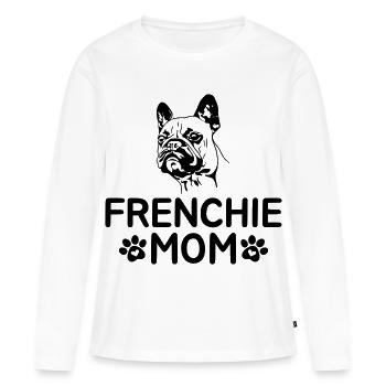 Frenchie Mom - Frauen Premium Bio Langarmshirt - Weiß - Vorne - Julia (174cm)
