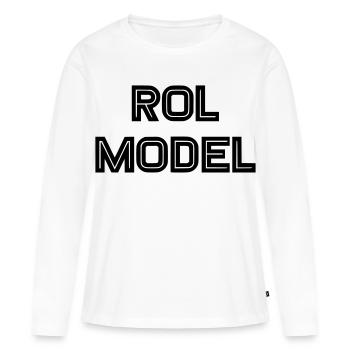 Jeder Rollstuhlfahrer ist ein Vorbild - Frauen Premium Bio Langarmshirt - Weiß - Vorne - Julia (174cm)