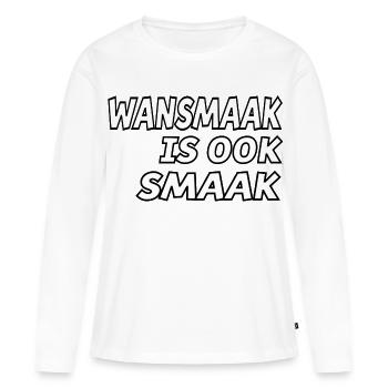 Le mauvais goût est aussi le goût pour les vrais connaisseurs de mode # - T-shirt manches longues Premium bio Femme - blanc - Devant - Julia (174cm)