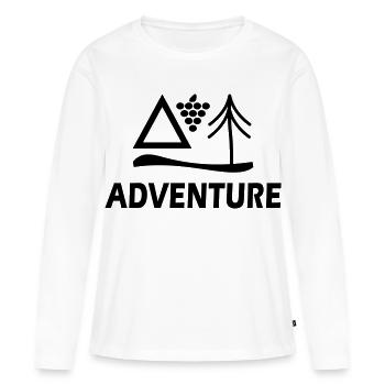 Aventure - T-shirt manches longues Premium bio Femme - blanc - Devant - Julia (174cm)