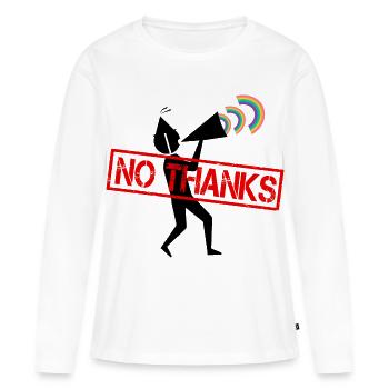 No Thanks - Women's Premium Organic Long Sleeve Shirt - white - Front - Julia (174cm)