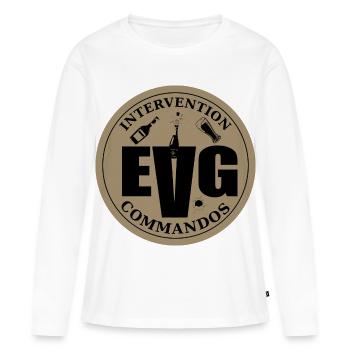 EVG - T-shirt manches longues Premium bio Femme - blanc - Devant - Julia (174cm)