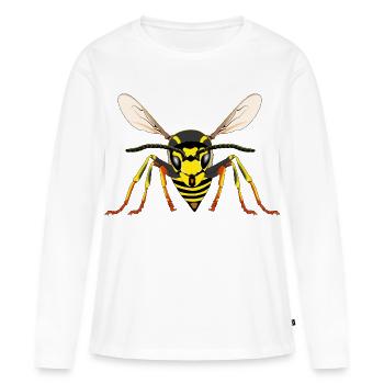 Guêpe de l’avant - T-shirt manches longues Premium bio Femme - blanc - Devant - Julia (174cm)