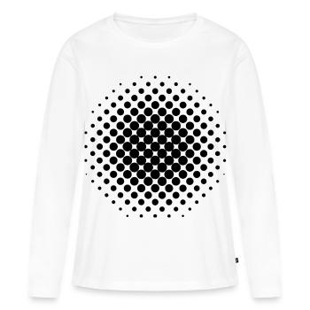 Black Dots - Frauen Premium Bio Langarmshirt - Weiß - Vorne - Julia (174cm)