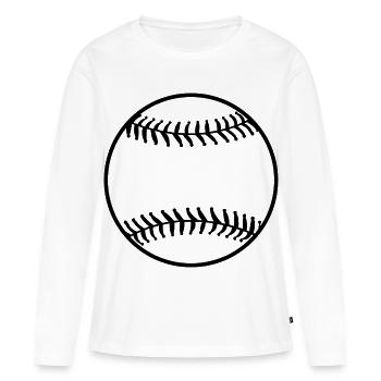 Baseball - Frauen Premium Bio Langarmshirt - Weiß - Vorne - Julia (174cm)