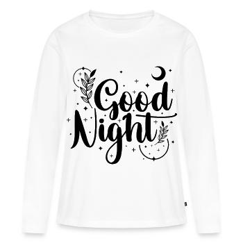 Bonne nuit - T-shirt manches longues Premium bio Femme - blanc - Devant - Julia (174cm)